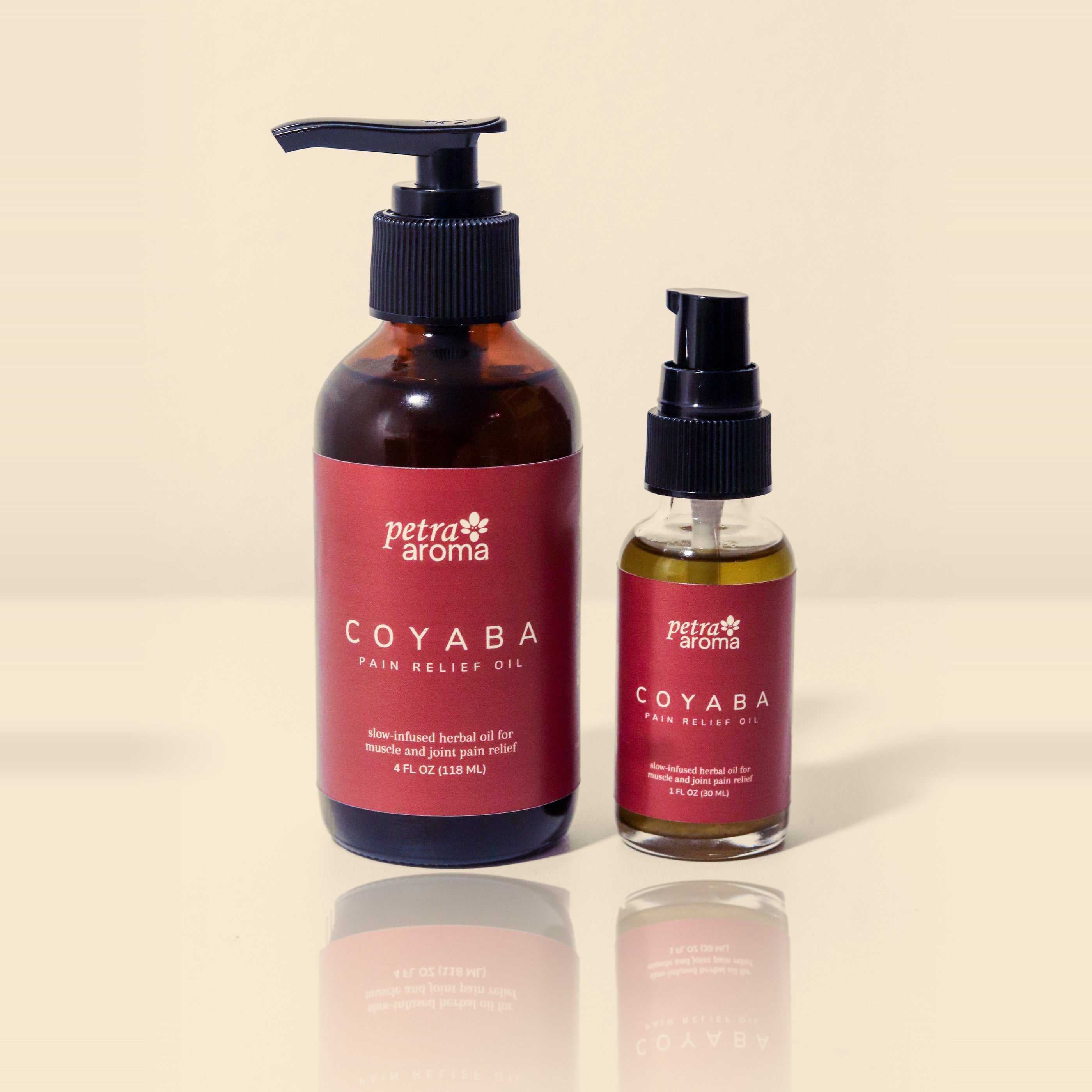 Coyaba Pain Relief Oil, 4 oz and 1 oz