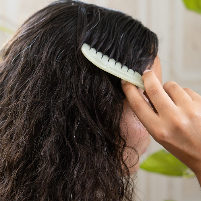 Jade Scalp Comb | Natural Stone Scalp Massager (Professionals)